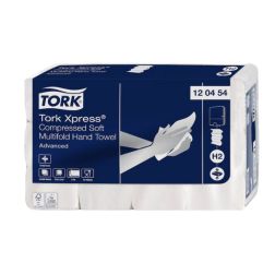 Tork H2 Advanced Chin fold 2-lag Håndklæde (120454), 12 pakker, ERSTATTER 7100B